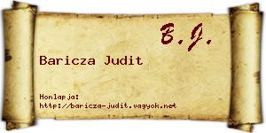 Baricza Judit névjegykártya